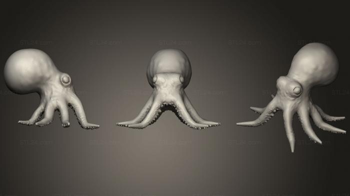 Figurines simple (Baby Octopus, STKPR_1369) 3D models for cnc
